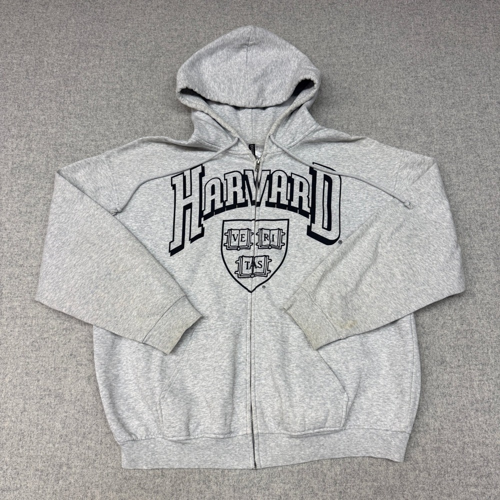 H&M Divided | Harvard University Zip Hoodie | Large | Gray | Graphic Sweatshirt